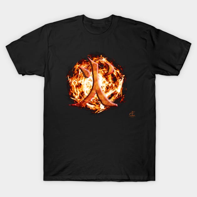 Fire Kanji T-Shirt by DustinEatonWorks